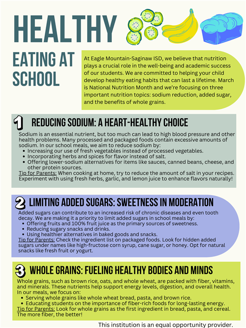 Healthy Menu Lunch Poster